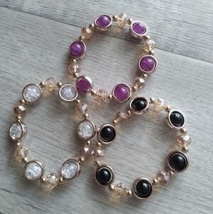 Elegant Multi-Color Beaded Bracelet Set